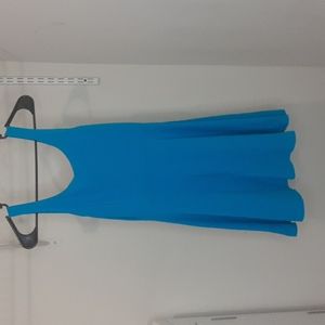 Express Bright Blue Fit & Flare Dress